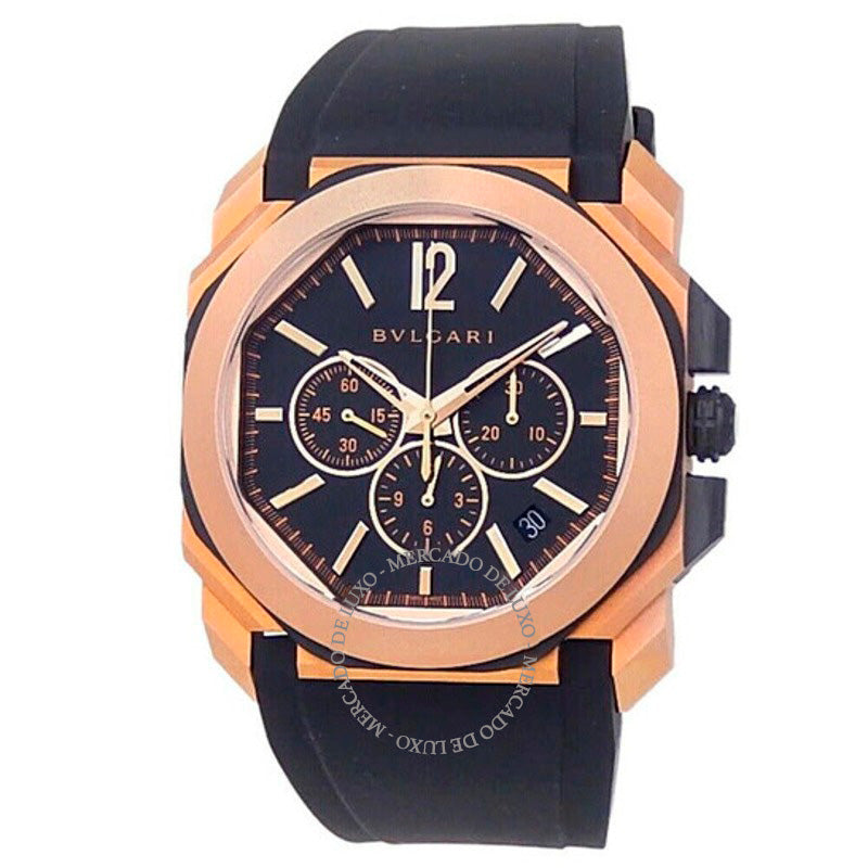 Relógio Octo LOriginale Cronógrafo Automático Mostrador Preto 41 mm - Mercado de Luxo - O Maior E-Commerce de Bens, Produtos e Serviços de Luxo do Brasil.