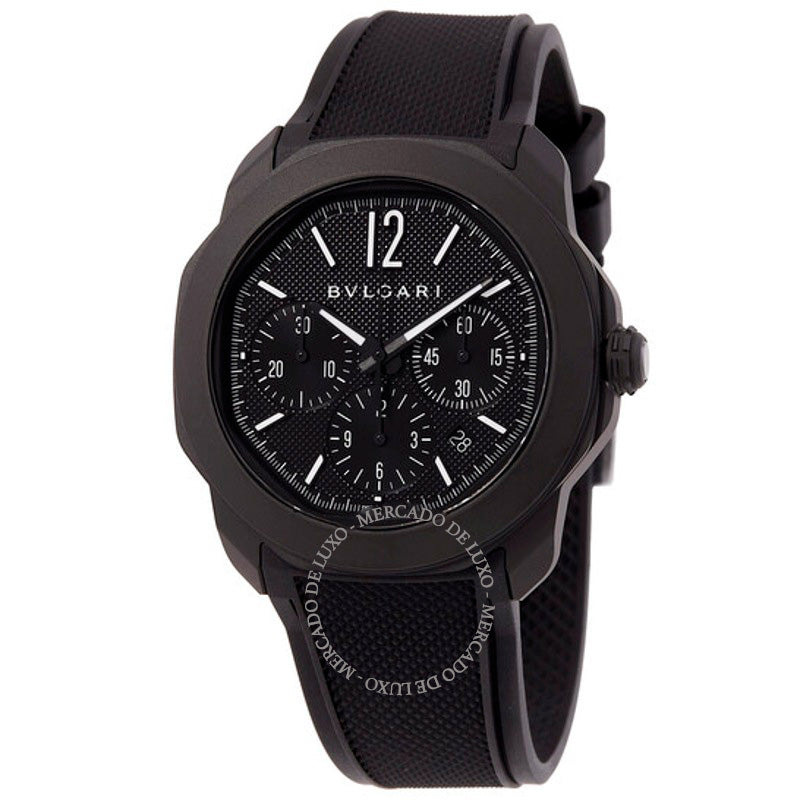 Relógio Octo Roma Cronógrafo Automático Mostrador Preto 42 mm - Mercado de Luxo - O Maior E-Commerce de Bens, Produtos e Serviços de Luxo do Brasil.