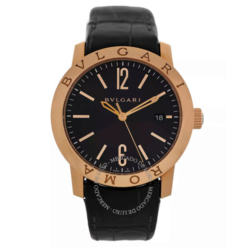 Relógio Bulgari Roma Automático Mostrador Preto 39 mm - Mercado de Luxo - O Maior E-Commerce de Bens, Produtos e Serviços de Luxo do Brasil.