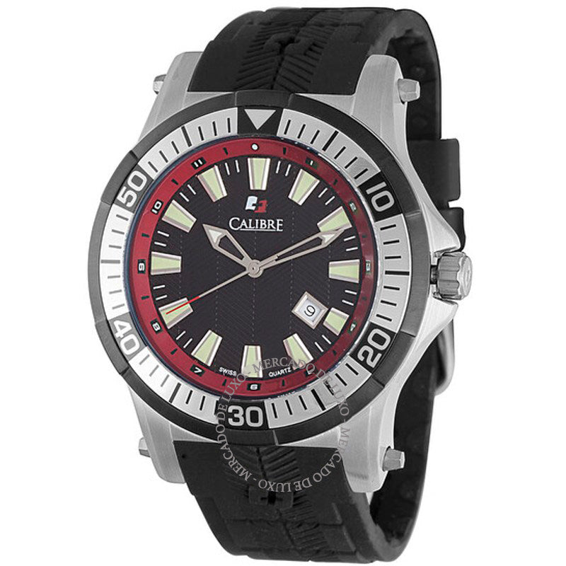 Relógio Hawk Date Mostrador Preto e Vermelho 45 mm - Mercado de Luxo - O Maior E-Commerce de Bens, Produtos e Serviços de Luxo do Brasil.