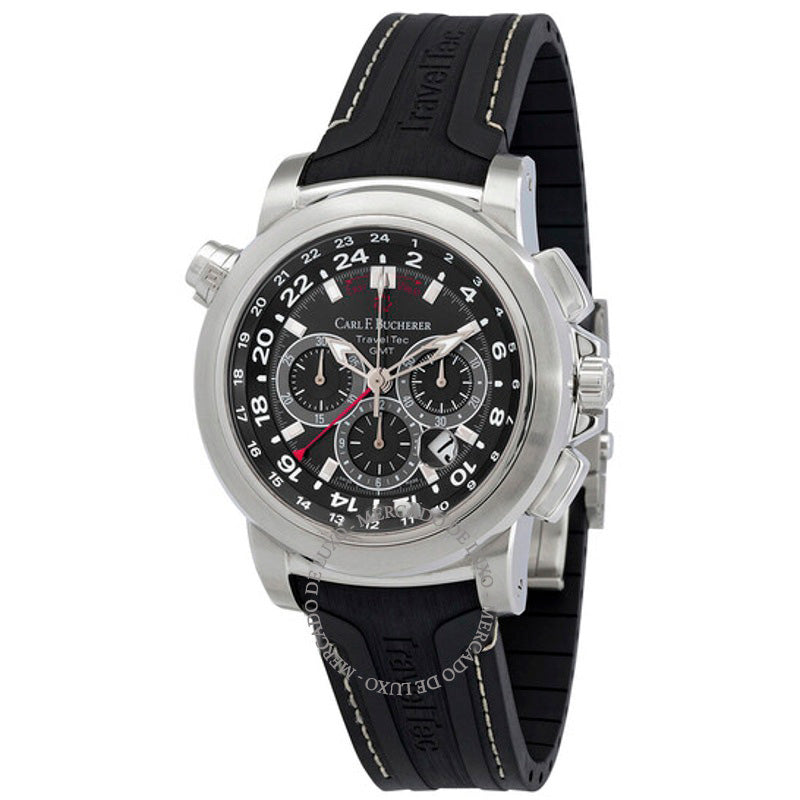 Relógio Patravi Traveltec Cronógrafo Cronômetro Automático Mostrador Preto 46 mm - Mercado de Luxo - O Maior E-Commerce de Bens, Produtos e Serviços de Luxo do Brasil.