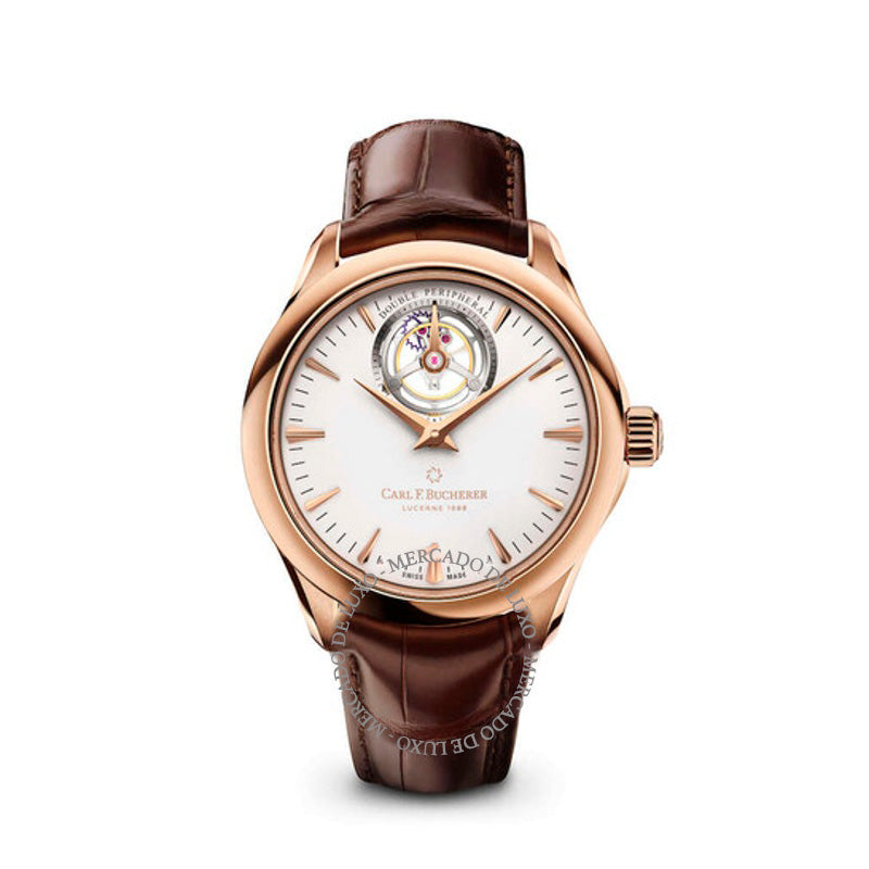 Relógio Manero Tourbillon Duplo Periférico Automático Mostrador Prateado 43 mm - Mercado de Luxo - O Maior E-Commerce de Bens, Produtos e Serviços de Luxo do Brasil.