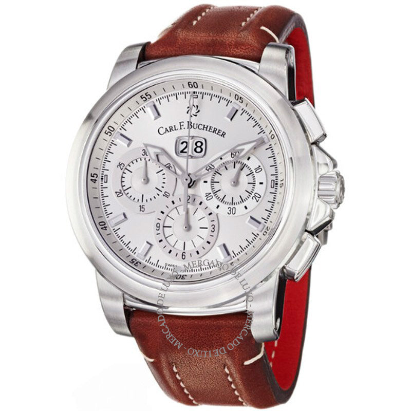 Relógio Carl F Bucherer Patravi ChronoDate Automático Mostrador Prateado 44 mm - Mercado de Luxo - O Maior E-Commerce de Bens, Produtos e Serviços de Luxo do Brasil.