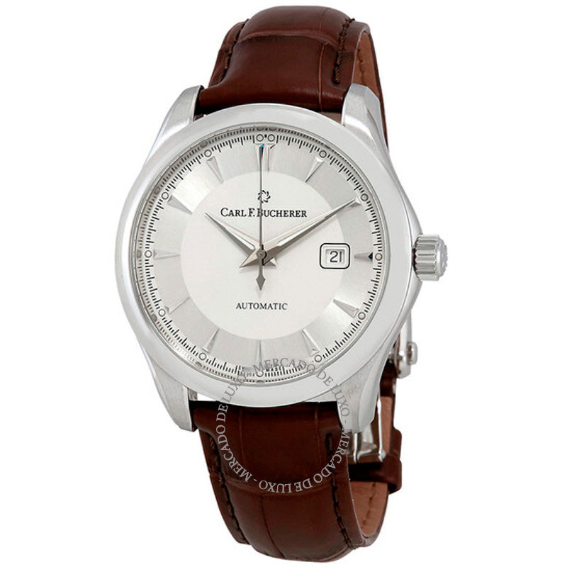 Relógio Carl F Bucherer Manero AutoDate Automático Mostrador Prateado 42 mm - Mercado de Luxo - O Maior E-Commerce de Bens, Produtos e Serviços de Luxo do Brasil.