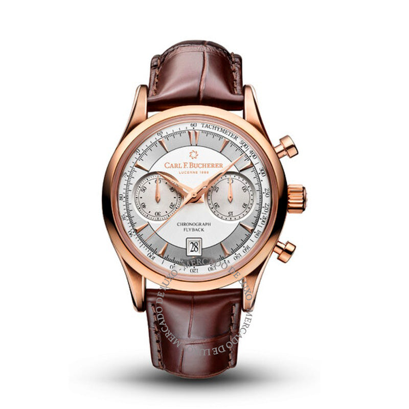 Relógio Manero Flyback Cronógrafo Automático Mostrador Prateado 43 mm - Mercado de Luxo - O Maior E-Commerce de Bens, Produtos e Serviços de Luxo do Brasil.