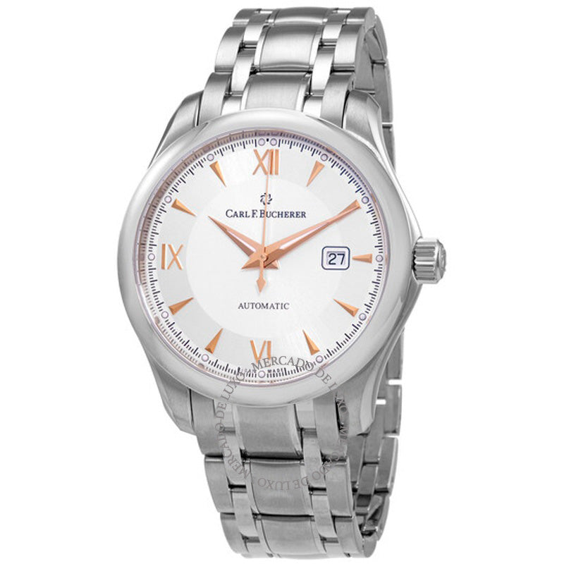 Relógio Manero Autodate Automático Mostrador Prateado 42 mm - Mercado de Luxo - O Maior E-Commerce de Bens, Produtos e Serviços de Luxo do Brasil.