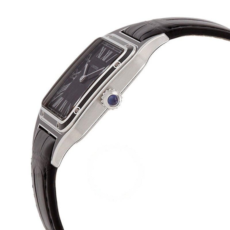 Relógio Santos-Dumont Lacquer Grande Modelo Corda Manual Mostrador Preto  - Mercado de Luxo - O Maior E-Commerce de Bens, Produtos e Serviços de Luxo do Brasil.