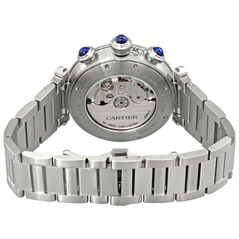 Relógio Pasha De Cartier Cronógrafo Automático Mostrador Prateado 41 mm - Mercado de Luxo - O Maior E-Commerce de Bens, Produtos e Serviços de Luxo do Brasil.