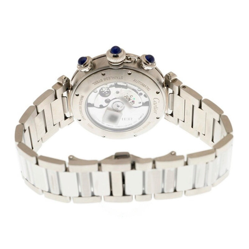 Relógio Pasha De Cartier Cronógrafo Automático Mostrador Prateado 41 mm - Mercado de Luxo - O Maior E-Commerce de Bens, Produtos e Serviços de Luxo do Brasil.