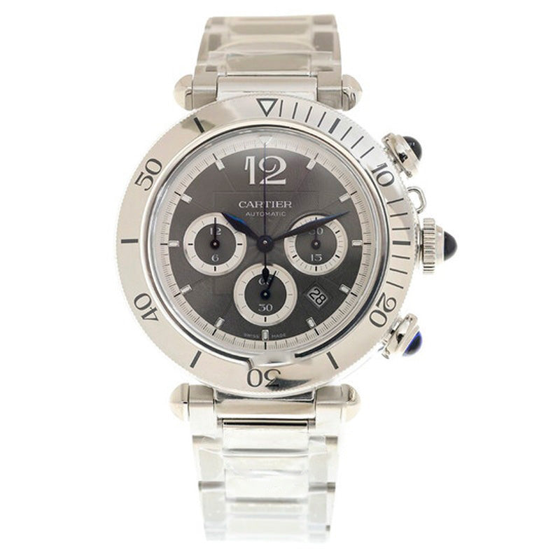 Relógio Pasha De Cartier Cronógrafo Automático Mostrador Cinza 41 mm - Mercado de Luxo - O Maior E-Commerce de Bens, Produtos e Serviços de Luxo do Brasil.