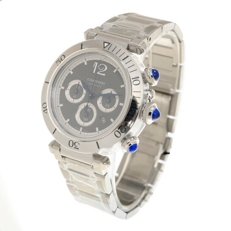 Relógio Pasha De Cartier Cronógrafo Automático Mostrador Cinza 41 mm - Mercado de Luxo - O Maior E-Commerce de Bens, Produtos e Serviços de Luxo do Brasil.