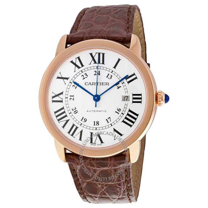 Relógio Ronde Solo de Cartier XL mostrador prateado automático 42 mm - Mercado de Luxo - O Maior E-Commerce de Bens, Produtos e Serviços de Luxo do Brasil.