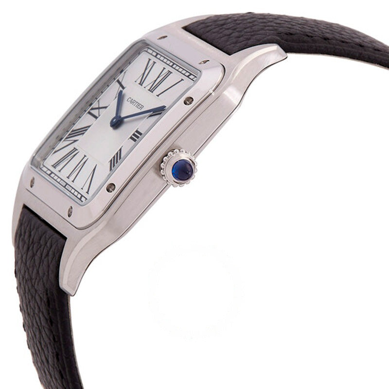 Relógio Santos Dumont XL Modelo Corda Manual Mostrador Prateado 33 mm - Mercado de Luxo - O Maior E-Commerce de Bens, Produtos e Serviços de Luxo do Brasil.