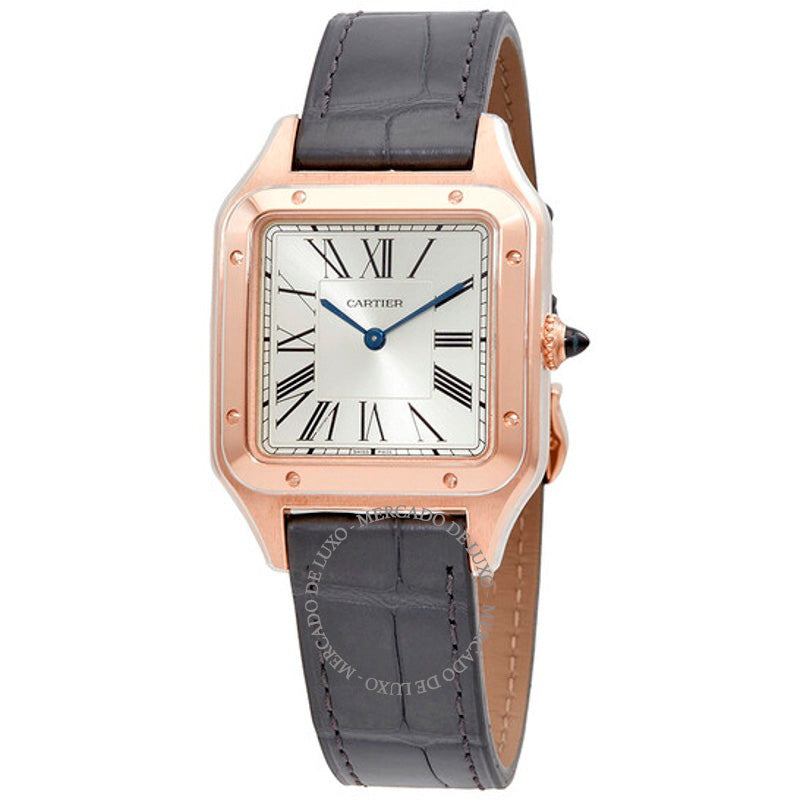 Relógio Santos-Dumont Mostrador em Ouro Rosa 18k e Prata 31 mm - Mercado de Luxo - O Maior E-Commerce de Bens, Produtos e Serviços de Luxo do Brasil.