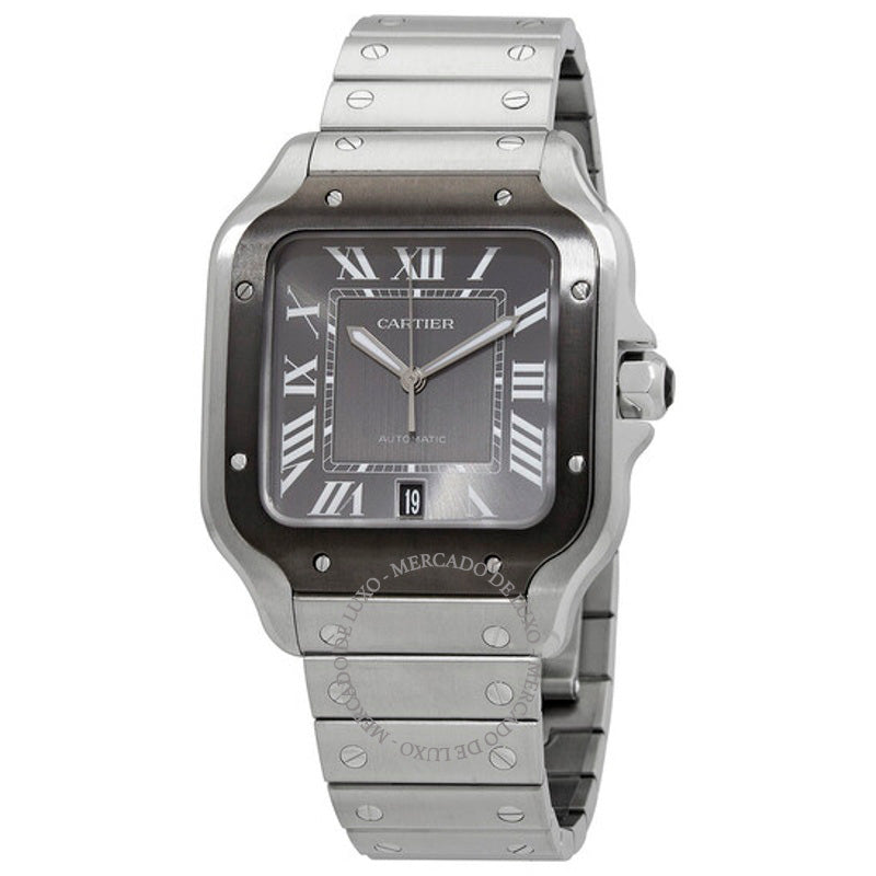 Relógio Santos Large Model Automatic Mostrador Cinza 39 mm - Mercado de Luxo - O Maior E-Commerce de Bens, Produtos e Serviços de Luxo do Brasil.