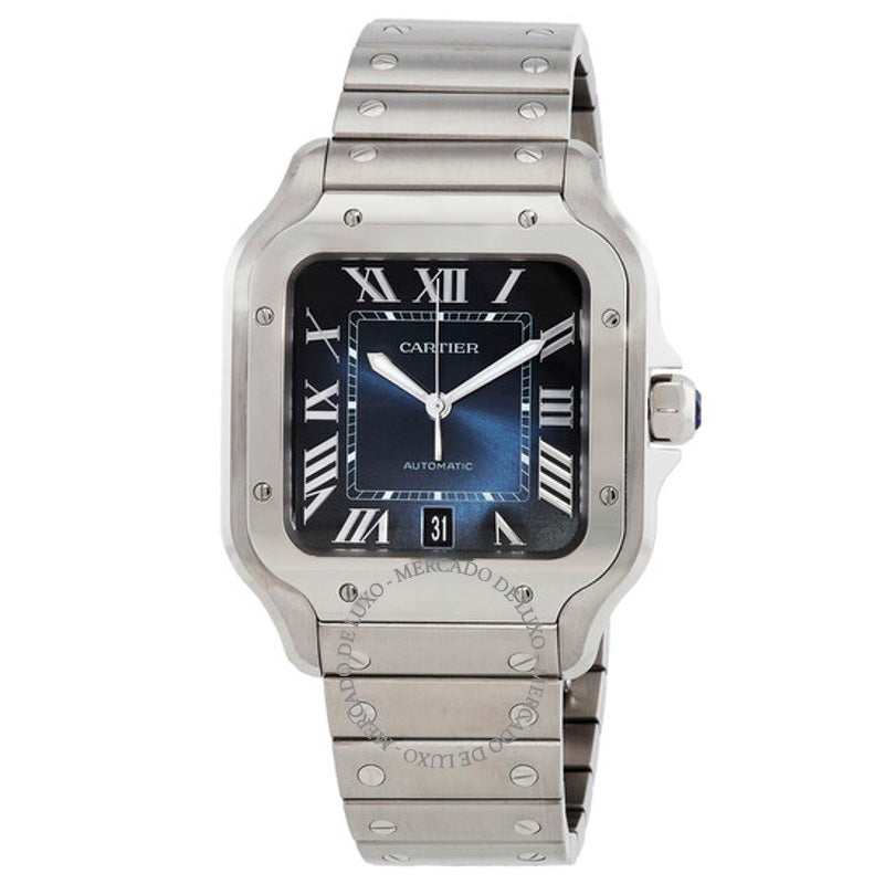 Relógio Santos Large Model Automático Mostrador Azul 39 mm - Mercado de Luxo - O Maior E-Commerce de Bens, Produtos e Serviços de Luxo do Brasil.
