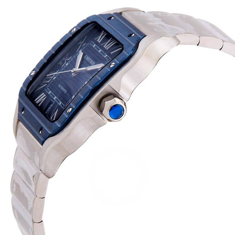 Relógio Santos Modelo Grande Mostrador Azul Estriado 39 mm - Mercado de Luxo - O Maior E-Commerce de Bens, Produtos e Serviços de Luxo do Brasil.