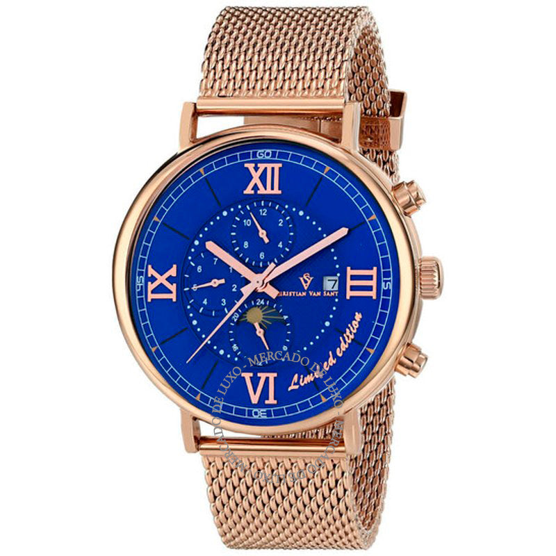 Relógio Somptueuse LTD Cronógrafo Mostrador Azul Automático 46 mm - Mercado de Luxo - O Maior E-Commerce de Bens, Produtos e Serviços de Luxo do Brasil.