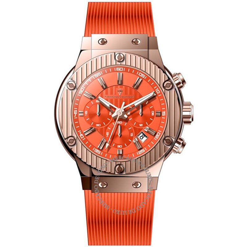 Relógio Monarchy Chronograph Quartz Mostrador Laranja 46 mm - Mercado de Luxo - O Maior E-Commerce de Bens, Produtos e Serviços de Luxo do Brasil.