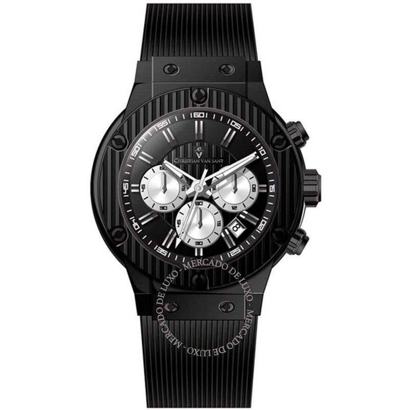 Relógio Monarchy Chronograph Quartz Mostrador Preto 46 mm - Mercado de Luxo - O Maior E-Commerce de Bens, Produtos e Serviços de Luxo do Brasil.