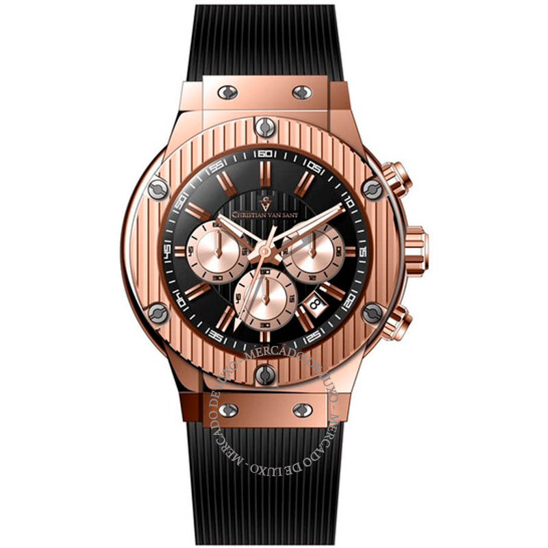 Relógio Monarchy Chronograph Quartz Mostrador Preto 46 mm - Mercado de Luxo - O Maior E-Commerce de Bens, Produtos e Serviços de Luxo do Brasil.