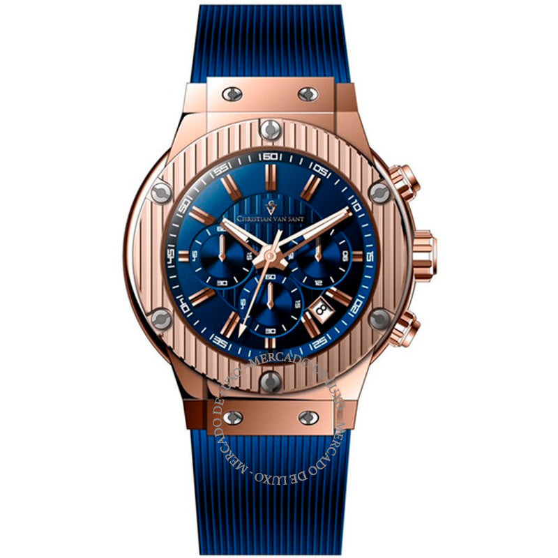 Relógio Monarchy Chronograph Quartzo Mostrador Azul  - Mercado de Luxo - O Maior E-Commerce de Bens, Produtos e Serviços de Luxo do Brasil.