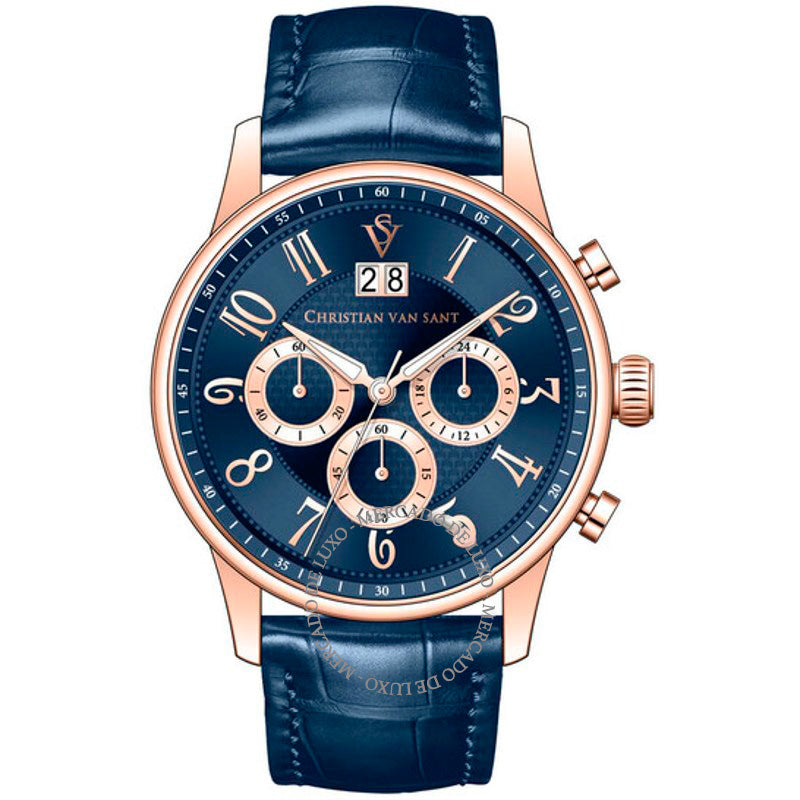 Relógio Cronógrafo Heritage Quartzo Mostrador Azul 42 mm - Mercado de Luxo - O Maior E-Commerce de Bens, Produtos e Serviços de Luxo do Brasil.