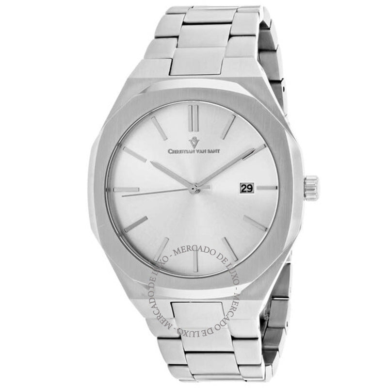 Relógio Octavius Slim Quartz Mostrador Prateado 42 mm - Mercado de Luxo - O Maior E-Commerce de Bens, Produtos e Serviços de Luxo do Brasil.