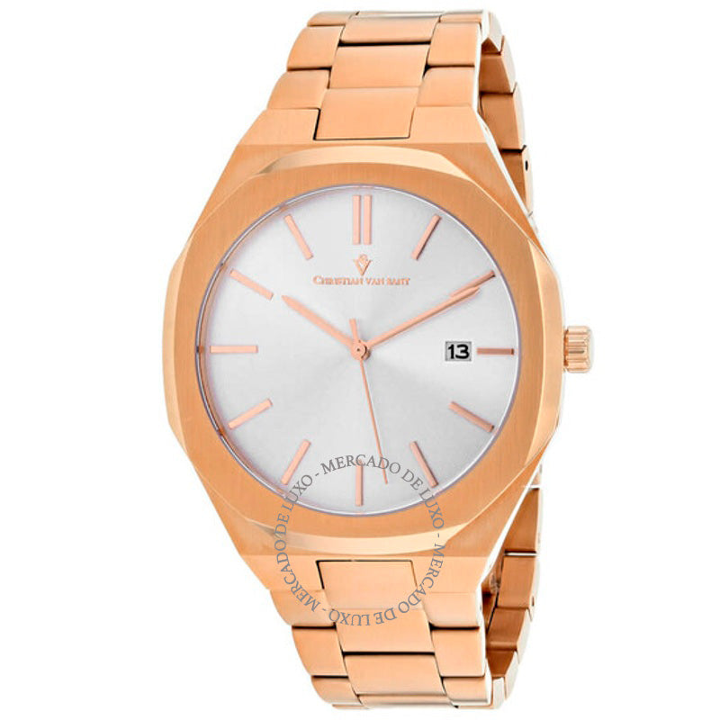 Relógio Octavius Slim Quartz Mostrador Prateado 42 mm - Mercado de Luxo - O Maior E-Commerce de Bens, Produtos e Serviços de Luxo do Brasil.