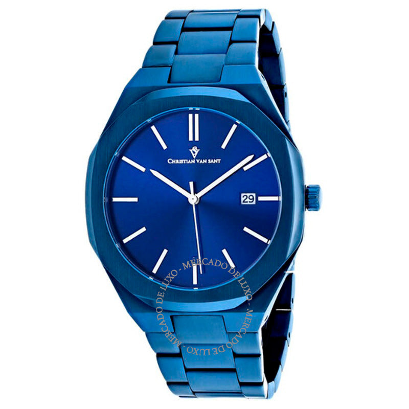 Relógio Octavius Slim Quartz Mostrador Azul 42 mm - Mercado de Luxo - O Maior E-Commerce de Bens, Produtos e Serviços de Luxo do Brasil.