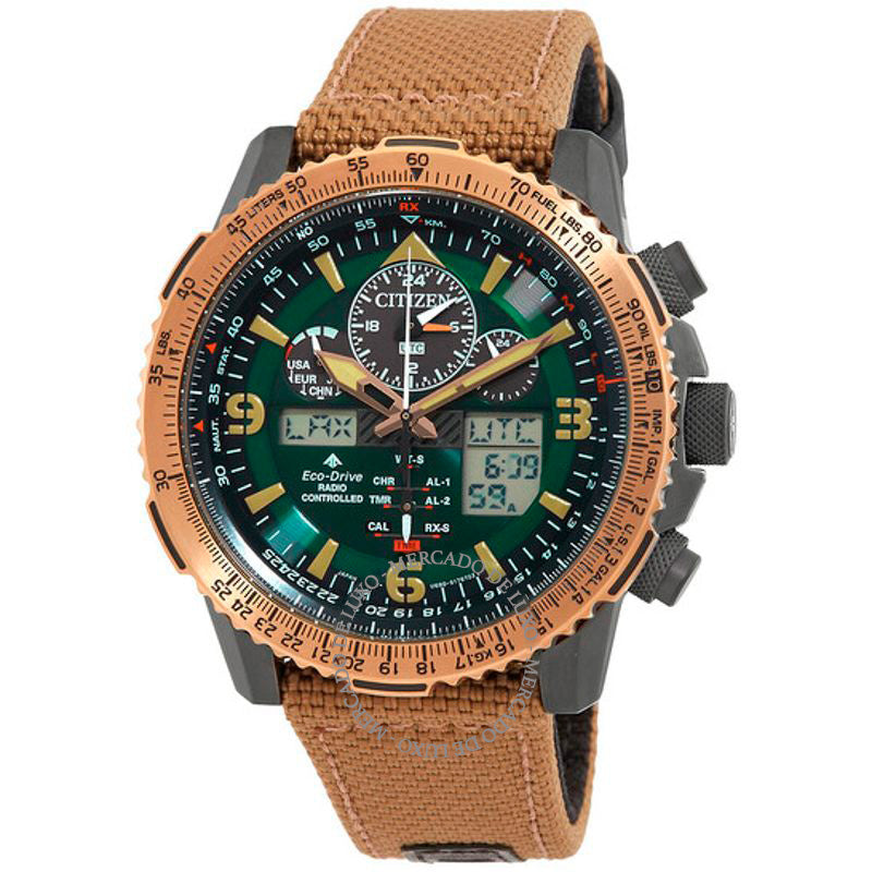 Relógio Promaster Skyhawk Perpetual Alarme Hora Mundial Cronógrafo GMT Analógico-Digital Mostrador Verde 46 mm - Mercado de Luxo - O Maior E-Commerce de Bens, Produtos e Serviços de Luxo do Brasil.