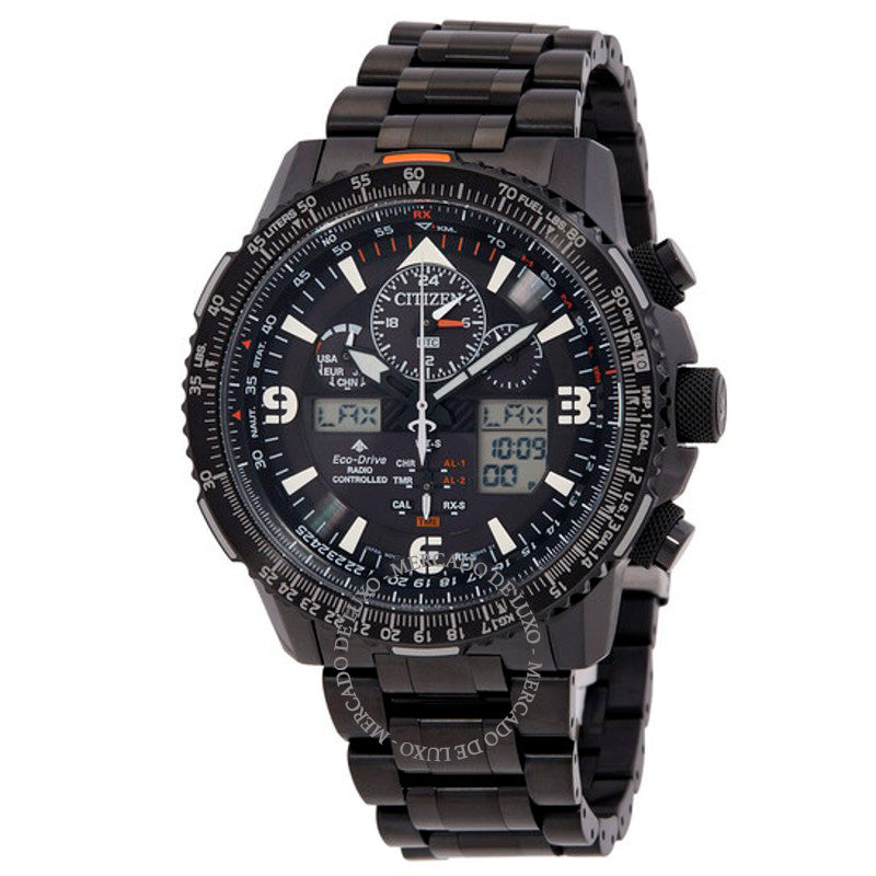 Relógio Promaster Skyhawk AT Perpetual Alarm Hora Mundial Cronógrafo Analógico-Digital Mostrador Preto 46 mm - Mercado de Luxo - O Maior E-Commerce de Bens, Produtos e Serviços de Luxo do Brasil.