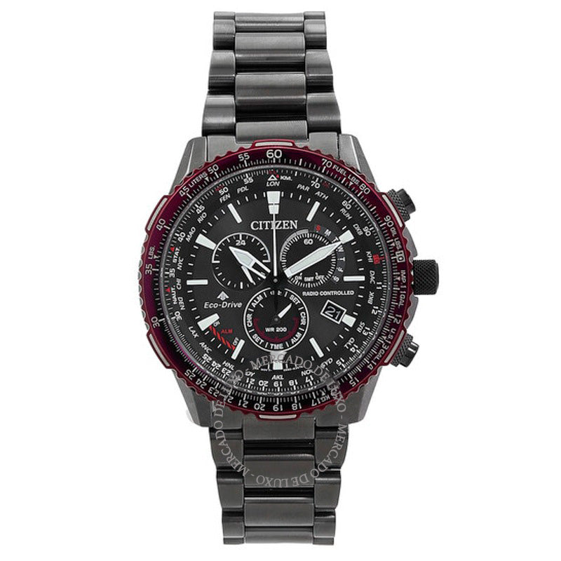 Relógio Promaster Perpetual Alarm Hora Mundial Cronógrafo GMT Mostrador Preto 46 mm - Mercado de Luxo - O Maior E-Commerce de Bens, Produtos e Serviços de Luxo do Brasil.