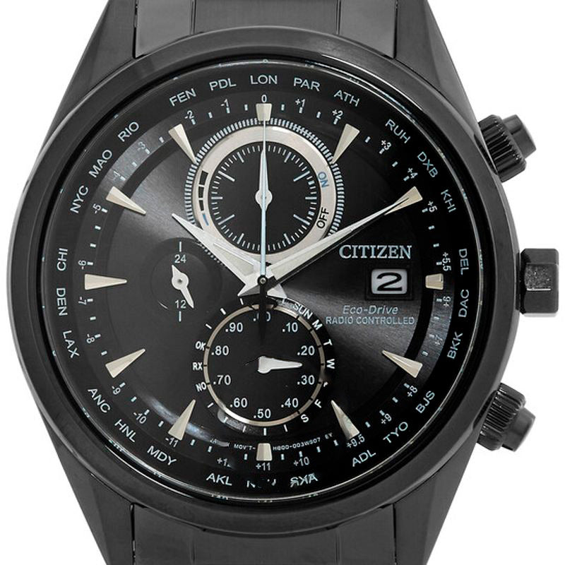 Relógio Alarme perpétuo hora mundial cronógrafo GMT mostrador preto  - Mercado de Luxo - O Maior E-Commerce de Bens, Produtos e Serviços de Luxo do Brasil.