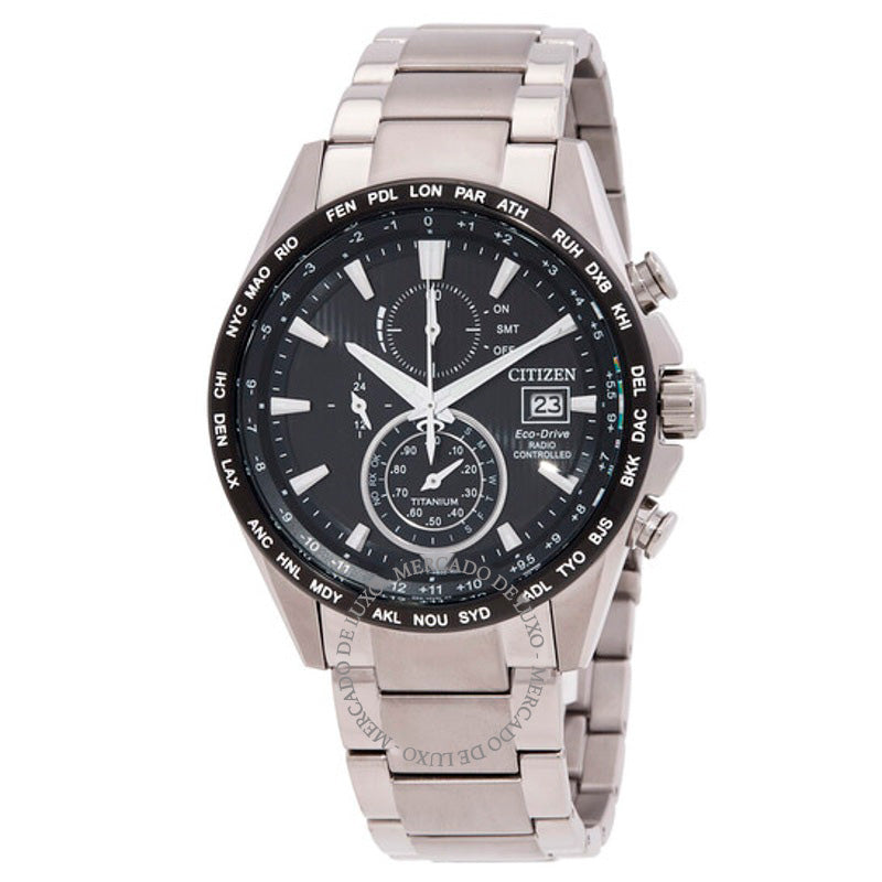 Relógio Alarme Perpétuo Hora Mundial Cronógrafo Mostrador Preto 42 mm - Mercado de Luxo - O Maior E-Commerce de Bens, Produtos e Serviços de Luxo do Brasil.