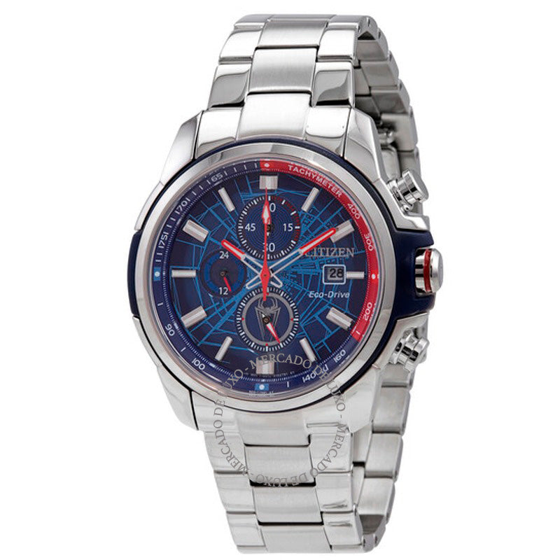 Relógio Cronógrafo Eco-Drive Marvel Spider-Man Mostrador Azul 44 mm - Mercado de Luxo - O Maior E-Commerce de Bens, Produtos e Serviços de Luxo do Brasil.