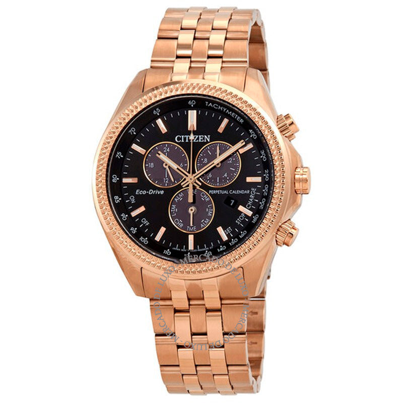 Relógio Brycen Perpetual Chronograph Eco-Drive Mostrador Preto 44 mm - Mercado de Luxo - O Maior E-Commerce de Bens, Produtos e Serviços de Luxo do Brasil.