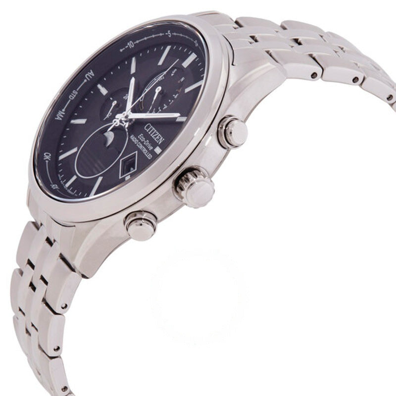 Relógio Eco-Drive com mostrador preto e fases da lua controlado por rádio 42 mm - Mercado de Luxo - O Maior E-Commerce de Bens, Produtos e Serviços de Luxo do Brasil.