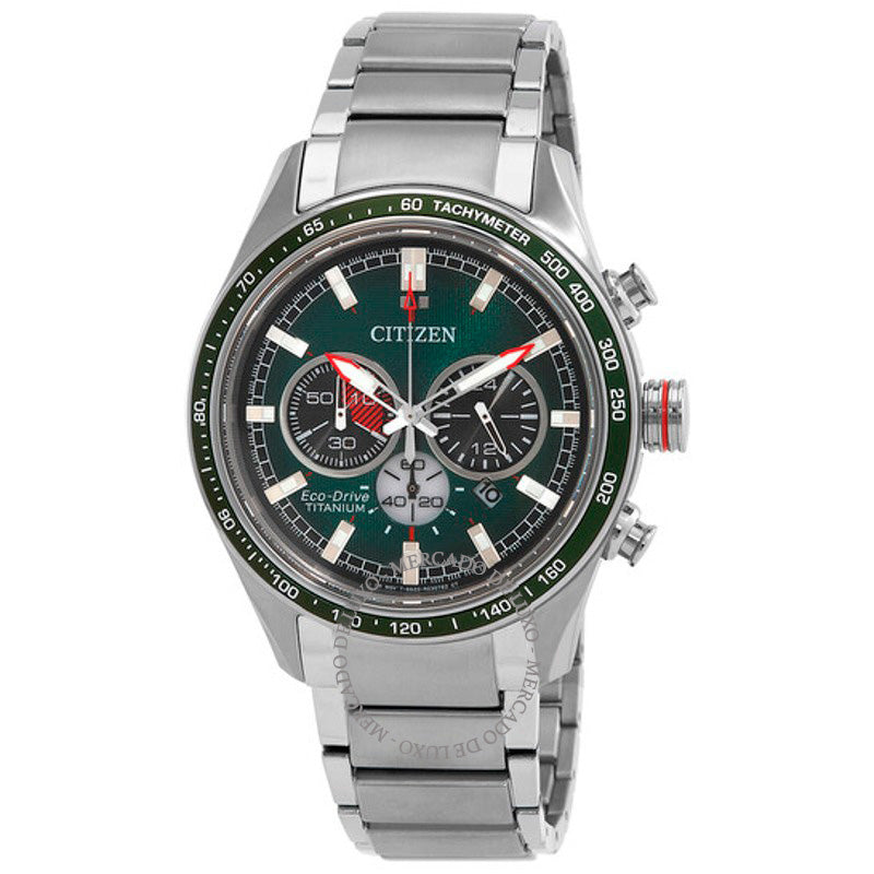 Relógio Cronógrafo Eco-Drive Super Titanium Mostrador Verde  - Mercado de Luxo - O Maior E-Commerce de Bens, Produtos e Serviços de Luxo do Brasil.