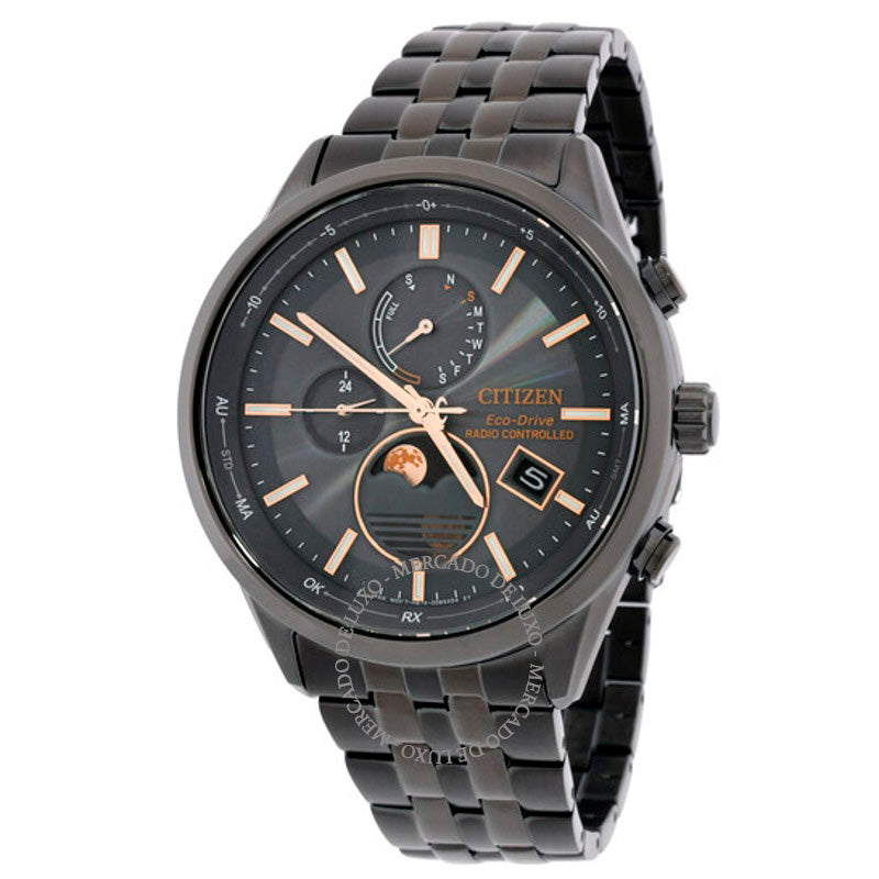 Relógio Mostrador cinza com fases da lua e controle por rádio Eco-Drive 42 mm - Mercado de Luxo - O Maior E-Commerce de Bens, Produtos e Serviços de Luxo do Brasil.