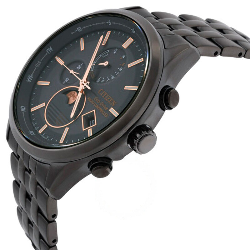 Relógio Mostrador cinza com fases da lua e controle por rádio Eco-Drive 42 mm - Mercado de Luxo - O Maior E-Commerce de Bens, Produtos e Serviços de Luxo do Brasil.
