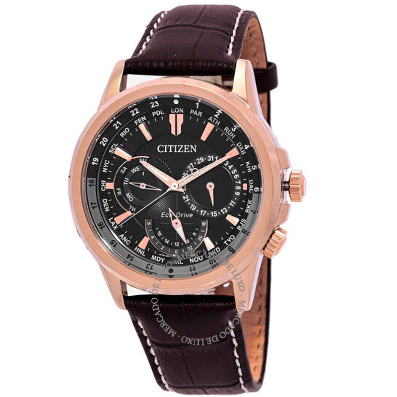 Relógio Eco-Drive Hora Mundial Cronógrafo Mostrador Preto 44 mm - Mercado de Luxo - O Maior E-Commerce de Bens, Produtos e Serviços de Luxo do Brasil.