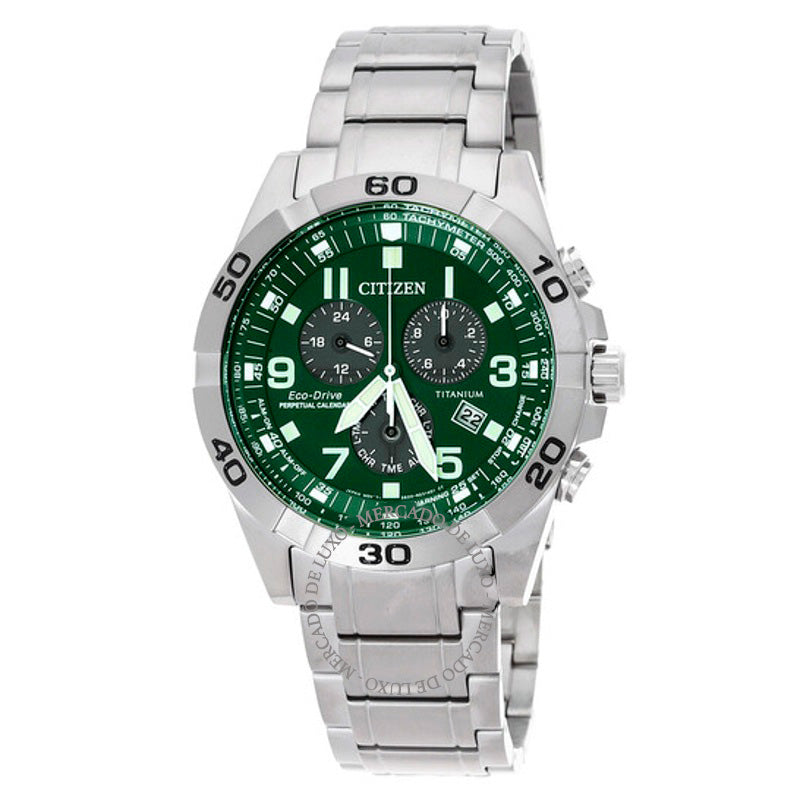 Relógio Cronógrafo Brycen Eco-Drive Mostrador Verde  - Mercado de Luxo - O Maior E-Commerce de Bens, Produtos e Serviços de Luxo do Brasil.