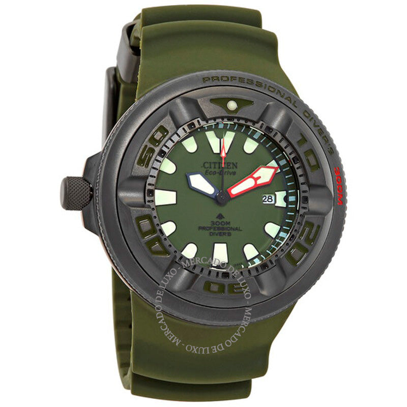 Relógio Promaster Marine Eco-Drive Mostrador Verde 48 mm - Mercado de Luxo - O Maior E-Commerce de Bens, Produtos e Serviços de Luxo do Brasil.