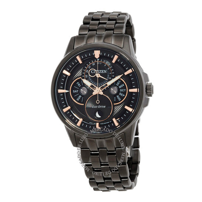 Relógio Calendário Multifuncional Mostrador Preto 44 mm - Mercado de Luxo - O Maior E-Commerce de Bens, Produtos e Serviços de Luxo do Brasil.
