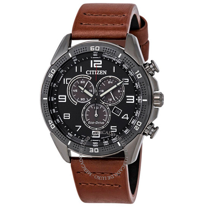 Relógio Cronógrafo AR Eco-Drive com mostrador preto 45 mm - Mercado de Luxo - O Maior E-Commerce de Bens, Produtos e Serviços de Luxo do Brasil.