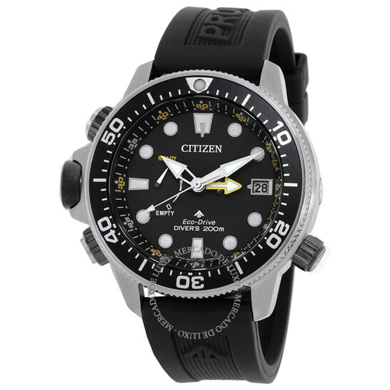 Relógio Promaster Sea Eco-Drive Mostrador Preto  - Mercado de Luxo - O Maior E-Commerce de Bens, Produtos e Serviços de Luxo do Brasil.