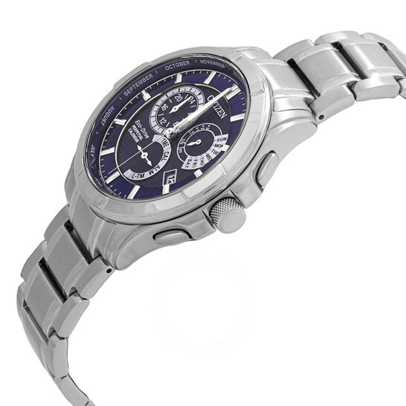Relógio Eco-Drive Perpetual GMT Mostrador Azul 43 mm - Mercado de Luxo - O Maior E-Commerce de Bens, Produtos e Serviços de Luxo do Brasil.
