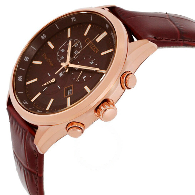 Relógio Cronógrafo Eco-Drive Mostrador Marrom 42 mm - Mercado de Luxo - O Maior E-Commerce de Bens, Produtos e Serviços de Luxo do Brasil.