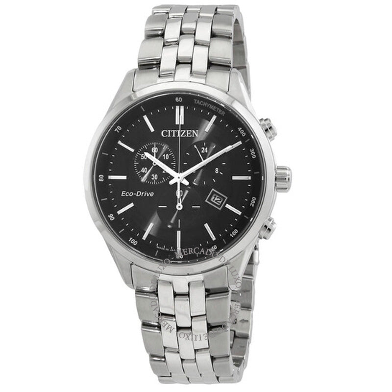 Relógio Cronógrafo Eco-Drive Mostrador Preto 42 mm - Mercado de Luxo - O Maior E-Commerce de Bens, Produtos e Serviços de Luxo do Brasil.